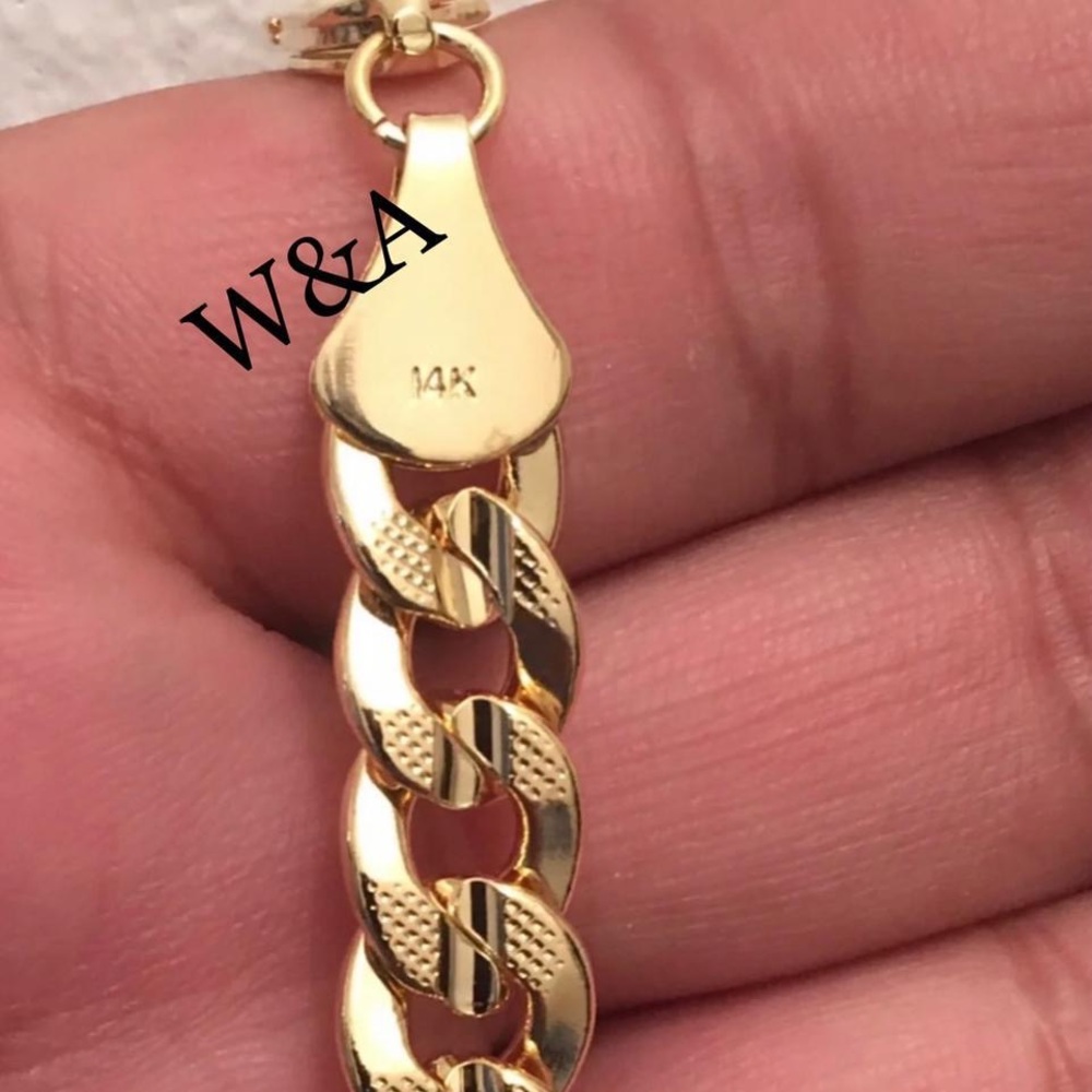 10mm 14k gold plated 36inches Cuban chain